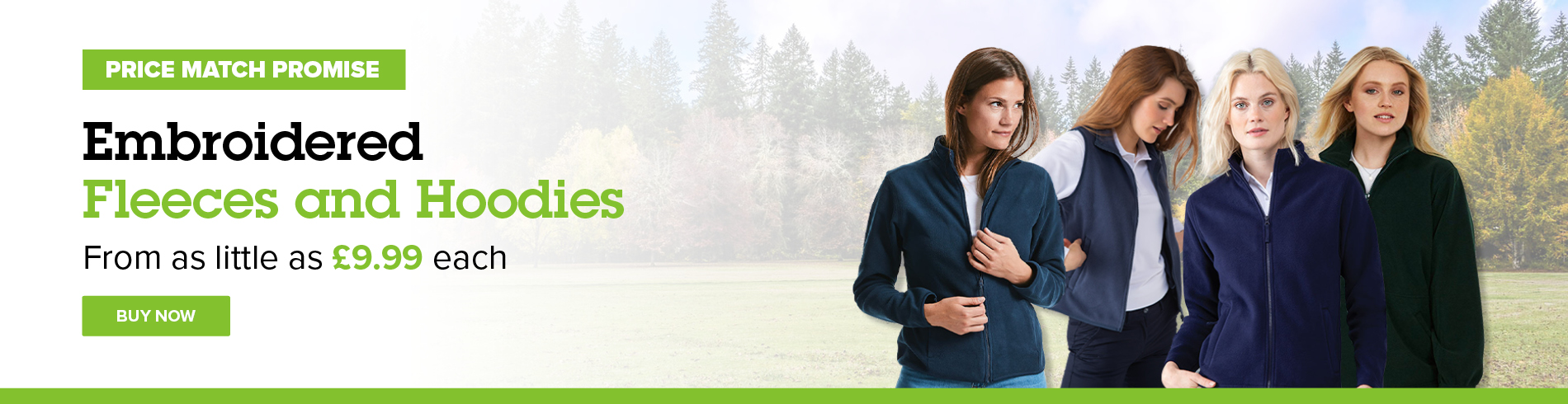 An embroidered fleece will keep you warm in the winter