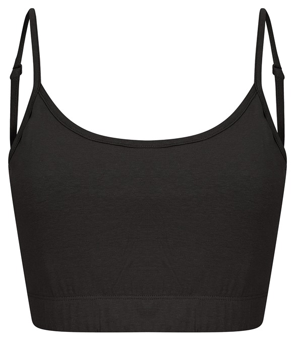 Women&#39;s sustainable fashion cropped cami top with adjustable straps