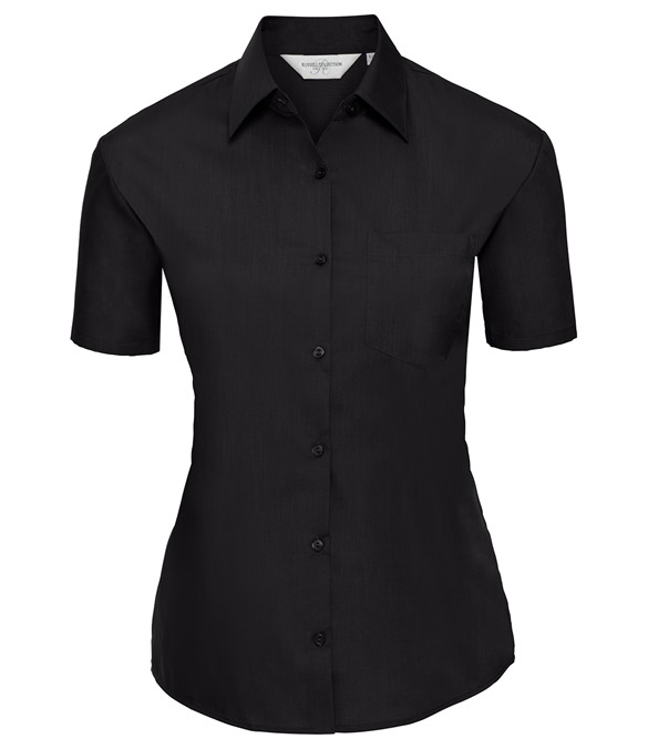 Women&#39;s short sleeve polycotton easycare poplin shirt