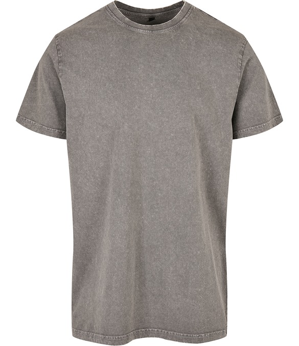 Acid washed round neck tee