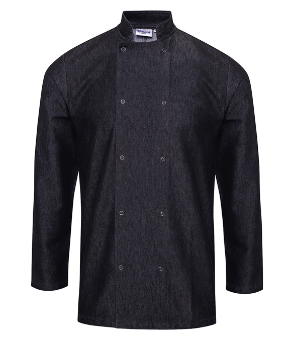 Denim chef&#39;s jacket