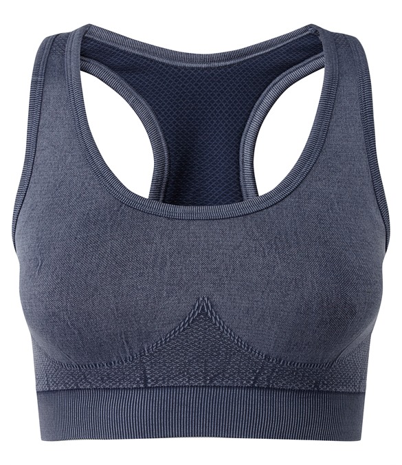 TriDri? seamless &#39;3D fit&#39; multi-sport denim look bra