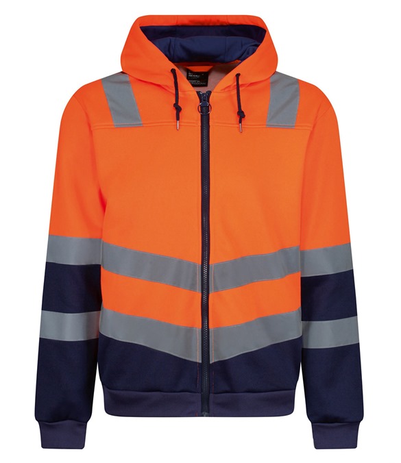Pro hi-vis full zip hoodie