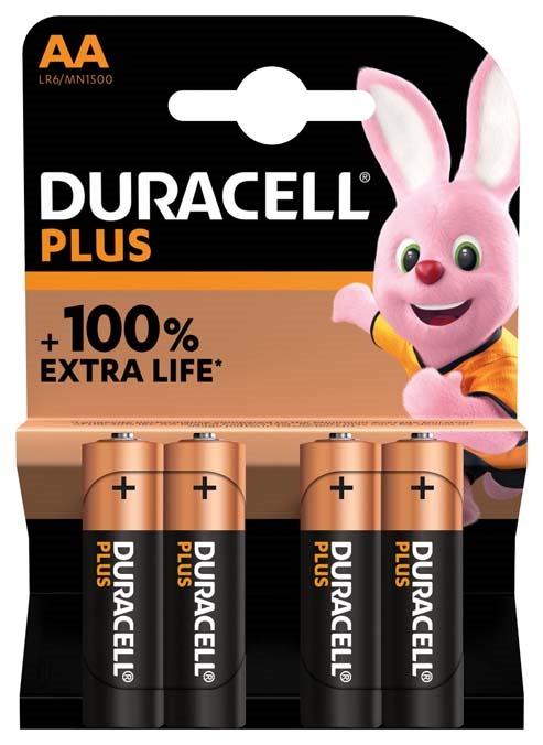 Duracell Plus Power AA batteries 4-pack