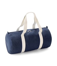 Denim barrel bag