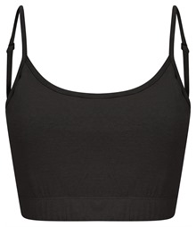 Women's sustainable fashion cropped cami top with adjustable straps
