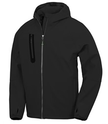 3-layer recycled printable casual hooded softshell