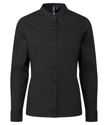 Women's banded collar 'grandad' shirt