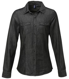 Women's jeans stitch denim shirt