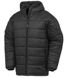 Recycled hooded padded parka