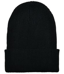 Recycled yarn ribbed knit beanie (1504RY)
