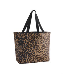 Leopard print carryall tote bag