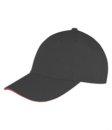 Memphis brushed cotton low-profile sandwich peak cap