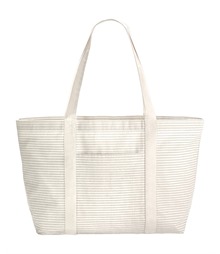 Striped organic cotton shopper