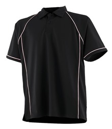 Kids piped performance polo