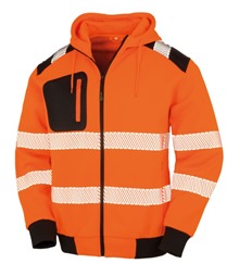 Recycled robust zipped safety hoodie