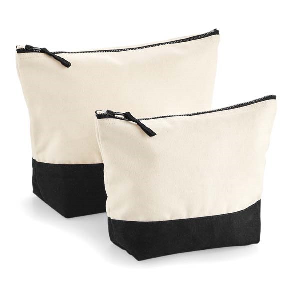 Dipped base canvas accessory bag
