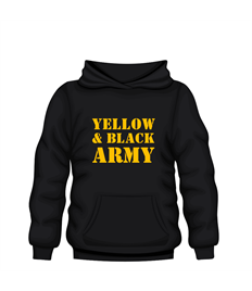 Yellow and Black Army hoodie 